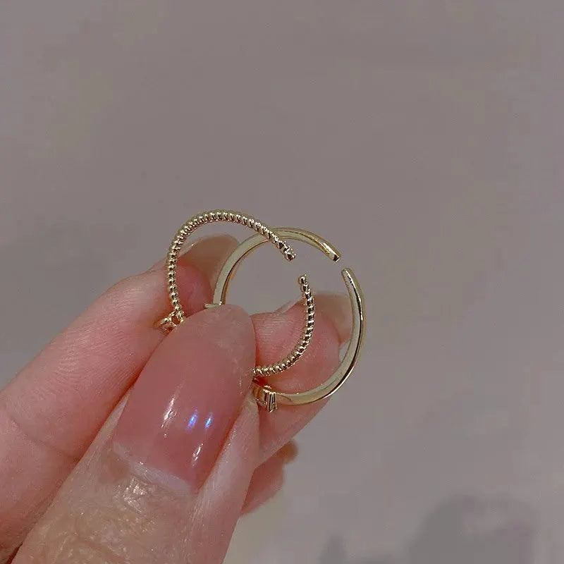 Heart Shaped Zircon Ring Mood Tracker Elegant Wedding Band