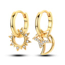 Silver Plated Earrings Rose Gold