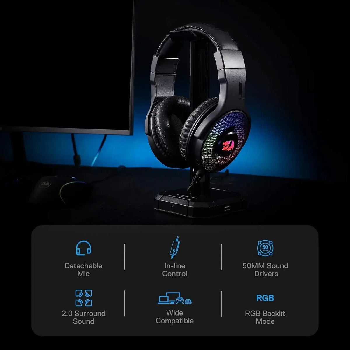 Redragon RGB Wired Dynamic RGB Backlight Dynamic RGB — product view 2