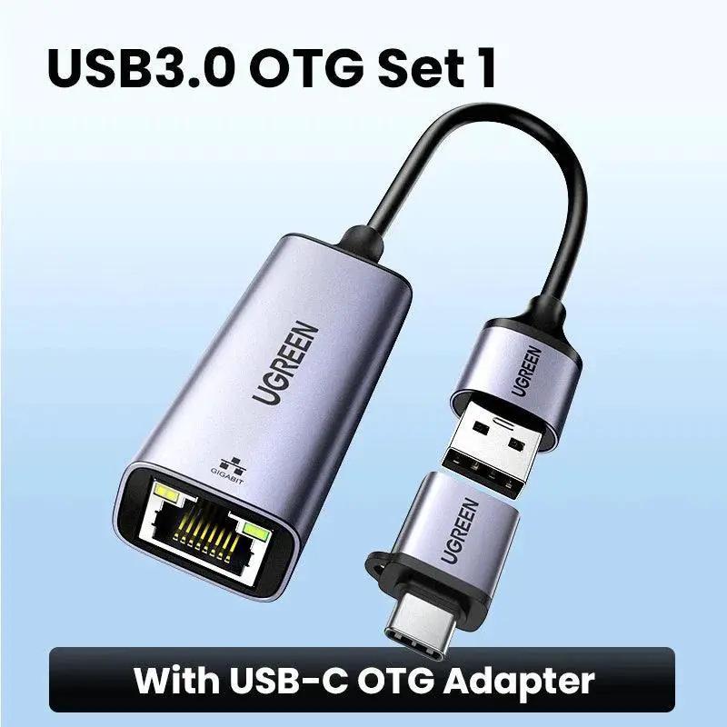 USB Ethernet Adapter Fast Connection For Laptop And Switch