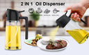 1-2PCS 2in1 Olive Oil Dispenser Bottle 500ml Cooking Tool