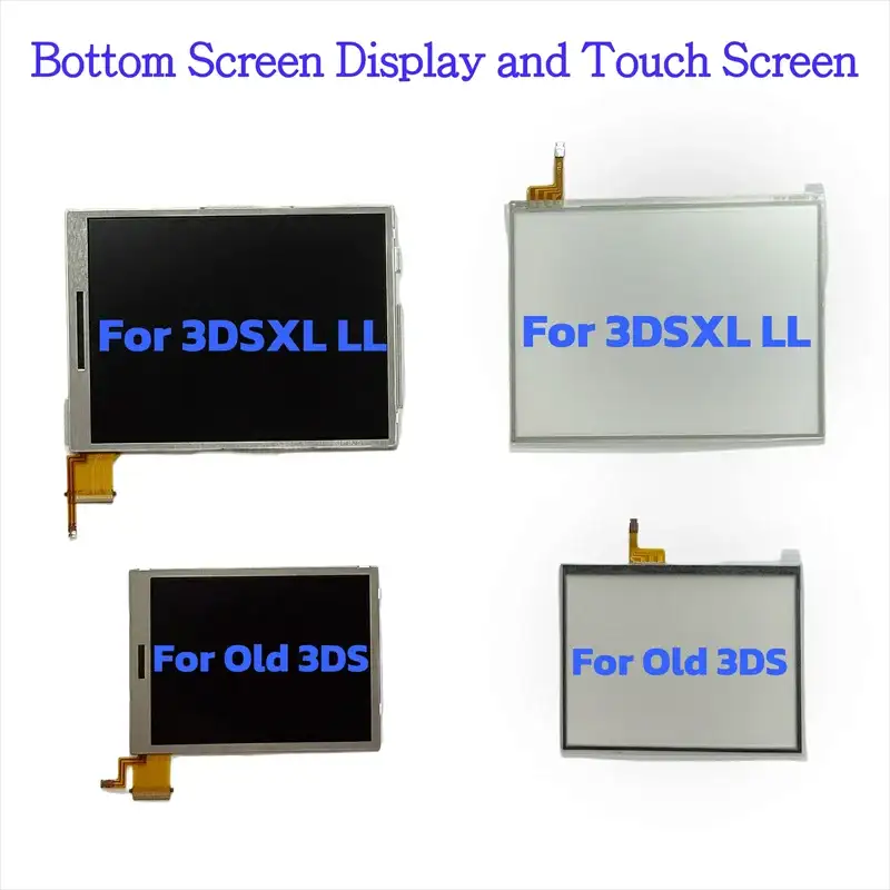 Original New for Nintendo Old 3DS / 3DSXL / 3DSLL Bottom Lower Down Lcd Display Screen Touch Screen Panel Digitizer Glass Repair
