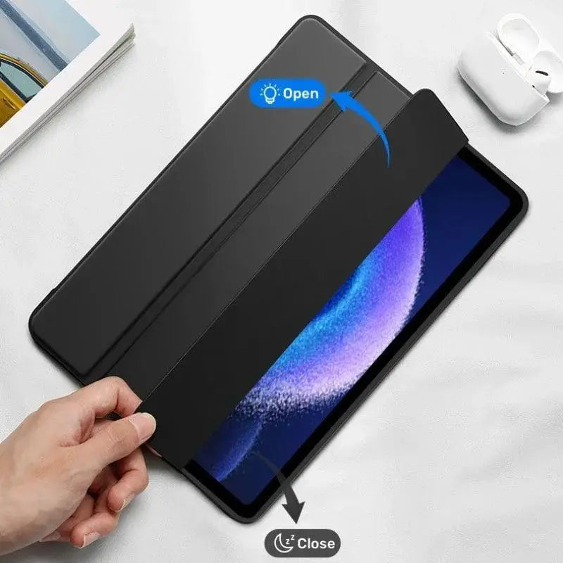 Xiaomi Pad 6 PU Leather Tri Fold Case With Stylus Pen Cover