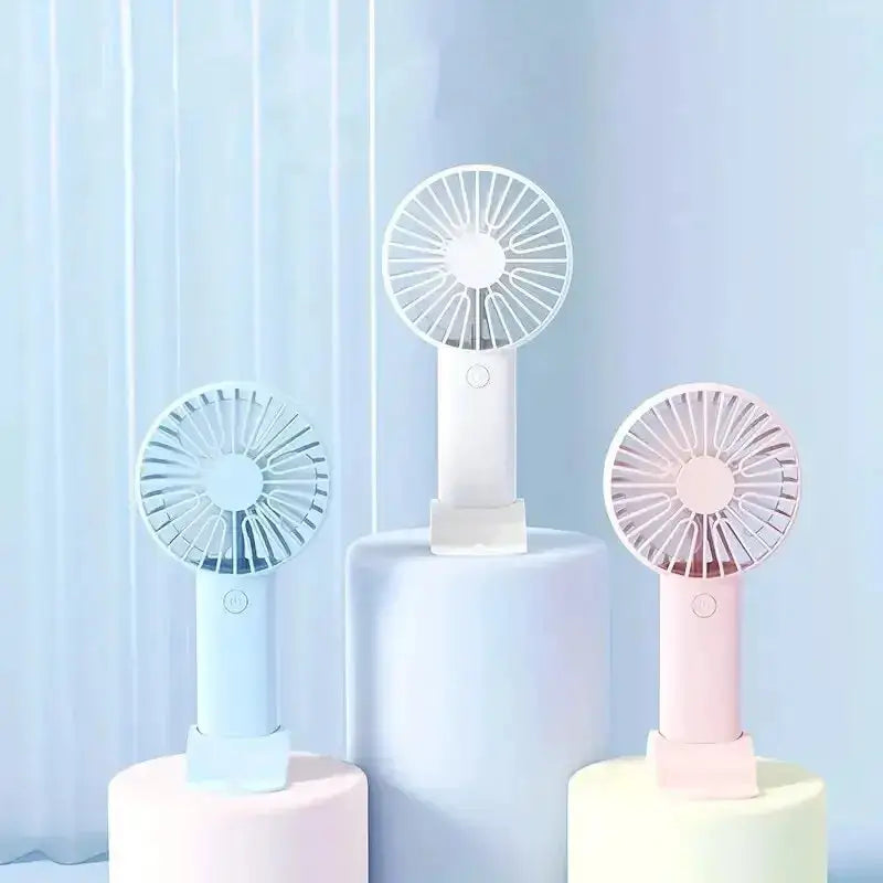 Mini USB Charging Handheld Fan Desktop Small Fan With Mobile Phone Holder Portable And Simple Outdoor Small Fan