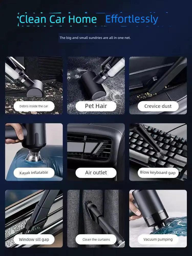 Car Vacuum Wireless Charging Mini Handheld Strong Suction