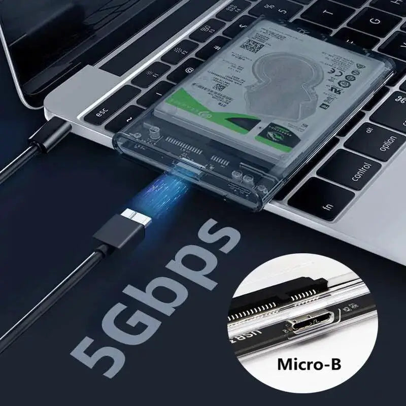 2.5 Inch HDD SSD External Enclosure USB Type C Case