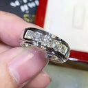 Starry Sky Moissanite Silver Ring
