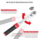 RIDERACE Bicycle Torque Wrench Set 15Pcs 1/4" 2-24Nm Tools