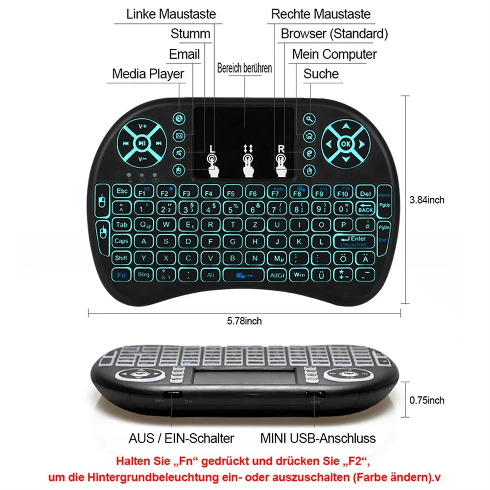 Adjustable Wireless Computer Keyboard