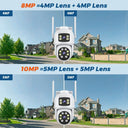 Smart Outdoor Security Camera With AI Dual Lens