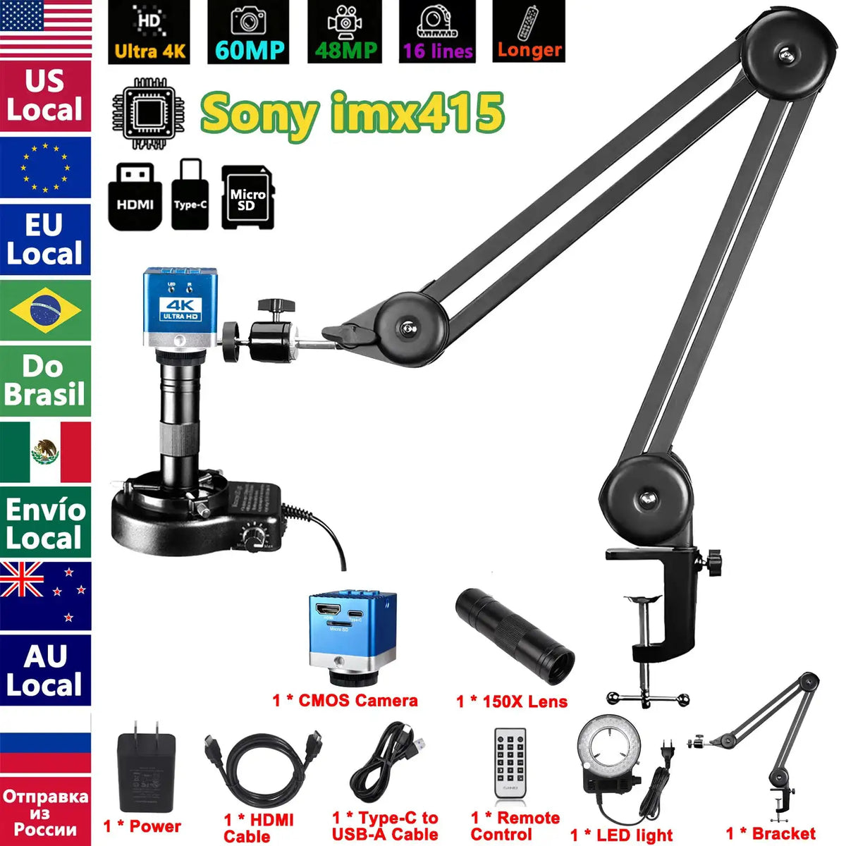 Industrial Boom Arm Microscope — product view 14