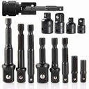 12-Piece Impact Socket Adapter Set for Metalworking Use