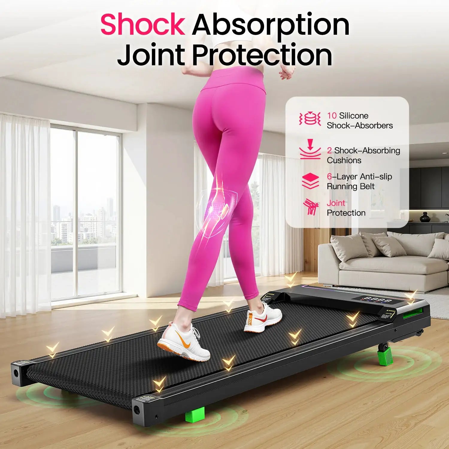 Akluer Walking Pad Treadmill with Incline, 2.5HP Brushless Motor Under Desk Treadmill, 330LBS Capacity Foldable Portable Running Machine, Quiet Walking Pad with Remote Control & LED Display for Home Office Fitness