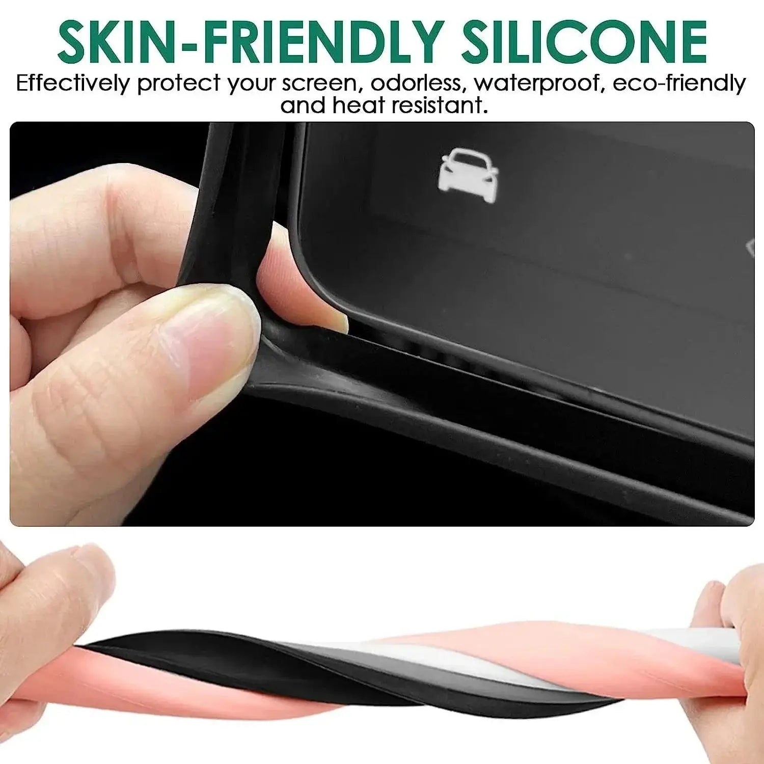 Tesla Model 3 and Model Y Screen Protector Silicone Frame
