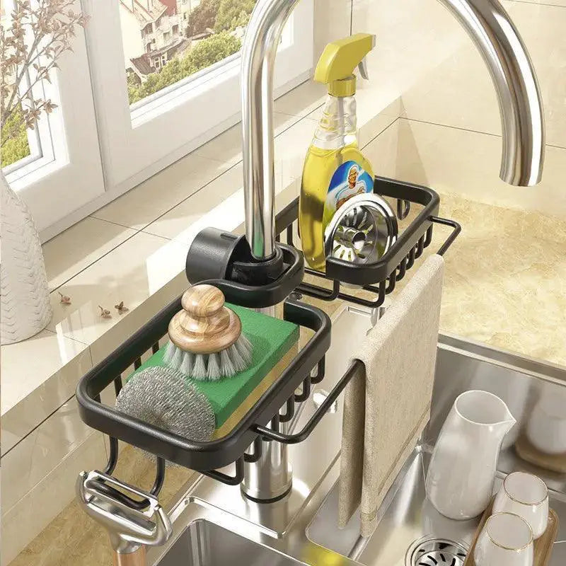 Aluminum Sink Caddy Space Saving Kitchen And Bath Organizer