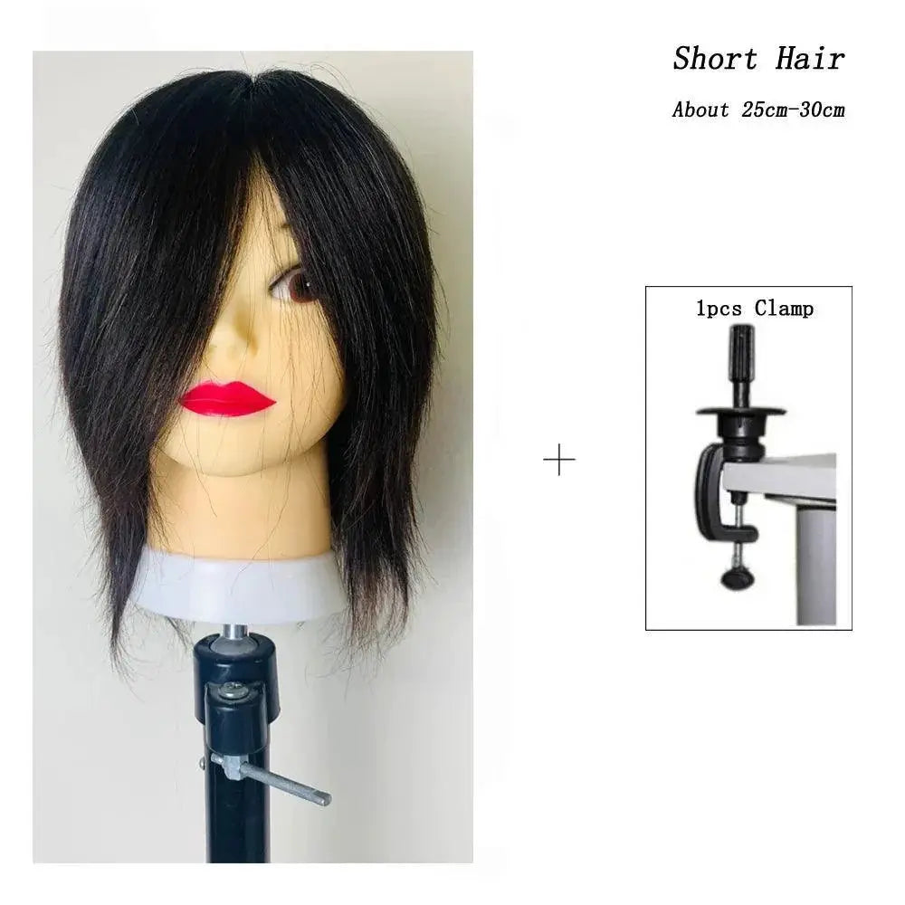 Professional Human Hair Mannequin Head For Styling Practice