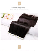 Seamless Hair Extension Real Hair Long Straight Hair Band 8D
