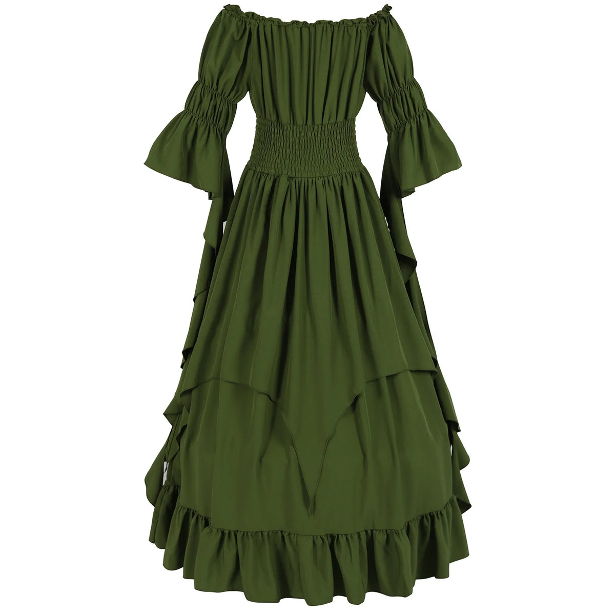 Off Shoulder Renaissance Ruffle Dress