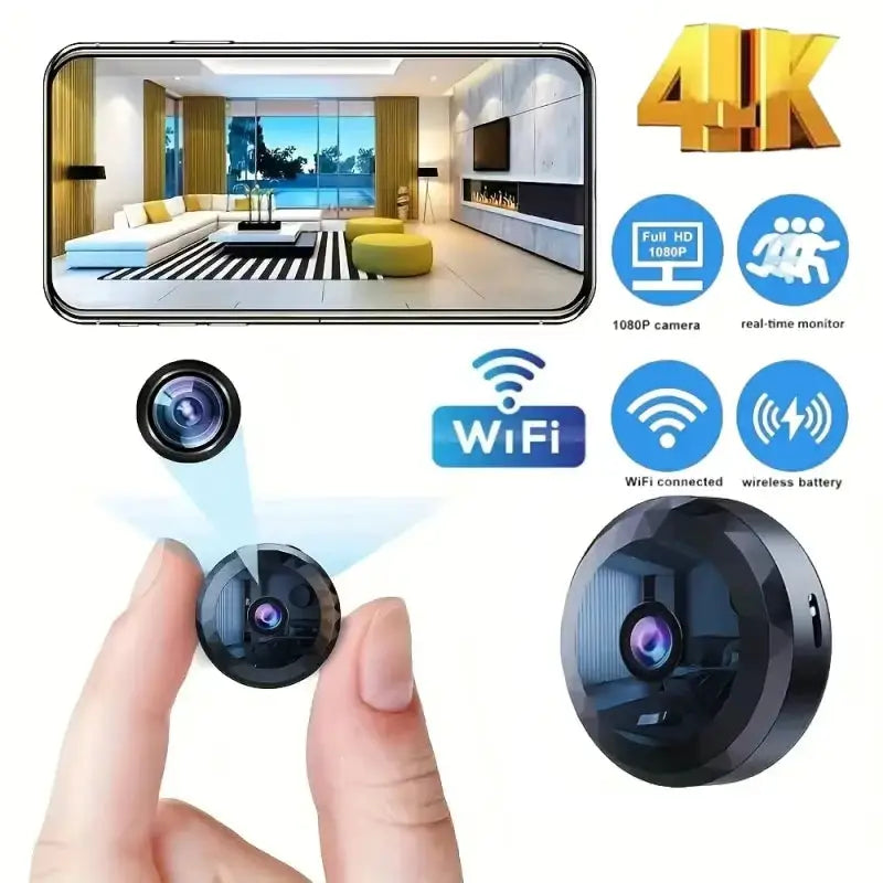 4K Mini WiFi Camera Wireless Security HD Camera Baby Monitor Protection Voice Video Surveillance Night Version Camcorder 2026