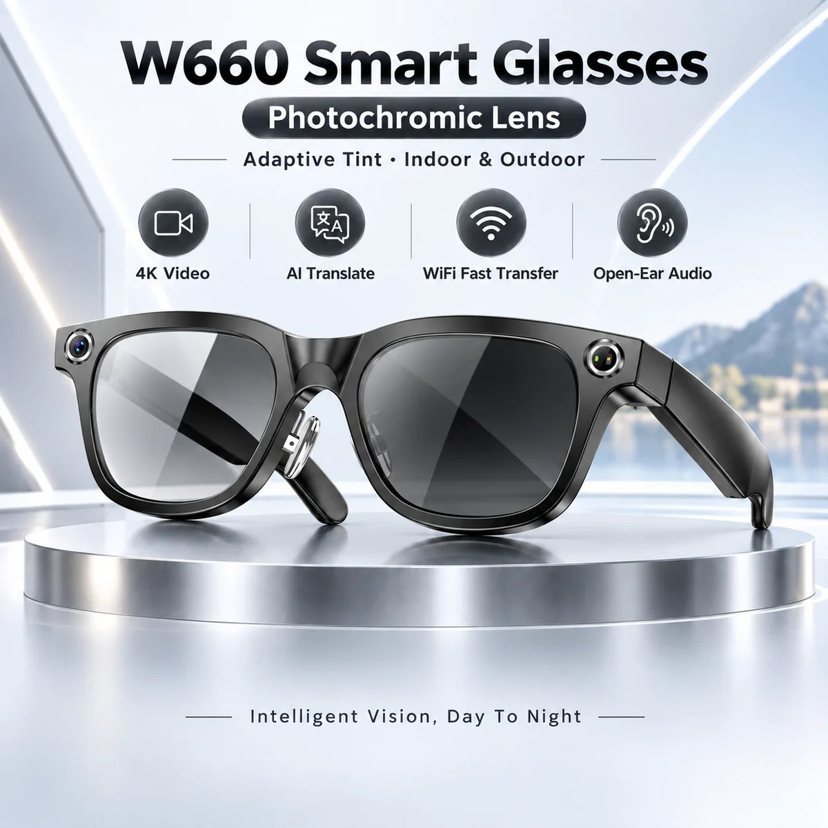 AI Smart Glasses 4K Camera