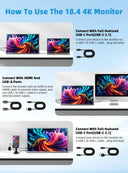Ultra Slim Portable 4K QLED Monitor