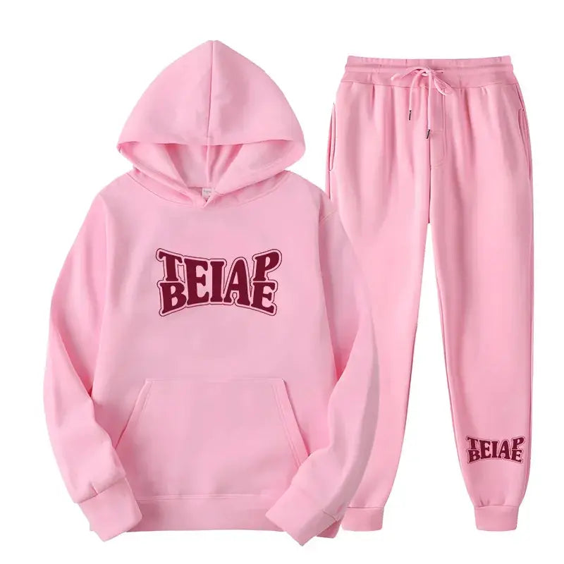 Fashion Print Mens Hoodie Set Oversized Comfort Style