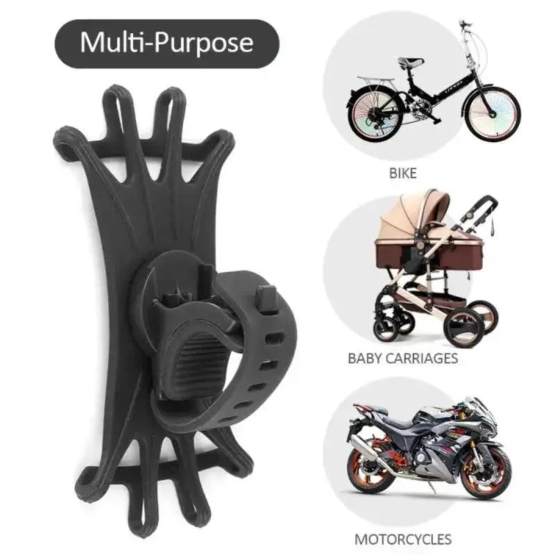 Silicone Universal Phone Holder For Bikes 360 Degree Mount