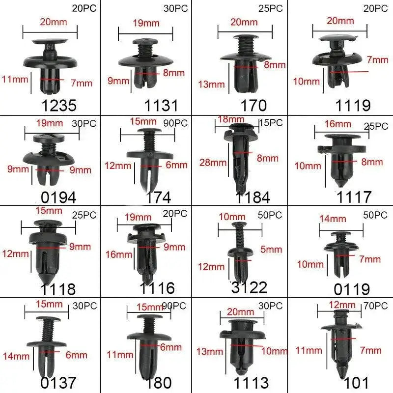 Car Fastener Clips Set High Quality Retainer Clips 300Pcs