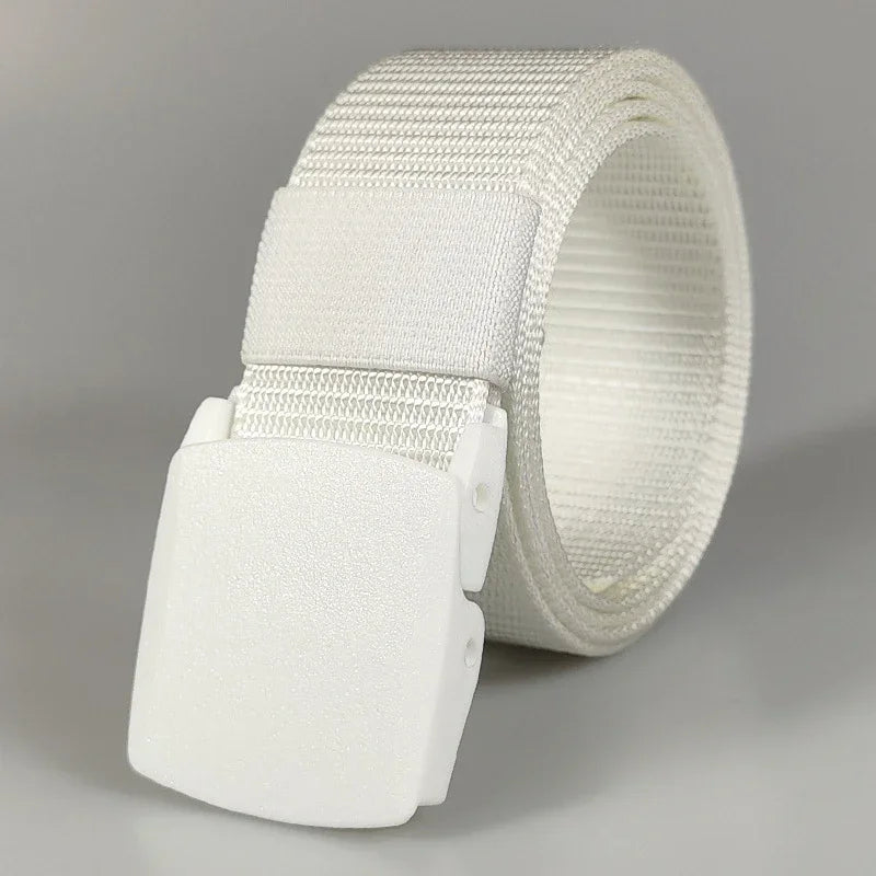 White Automatic Buckle Nylon Army