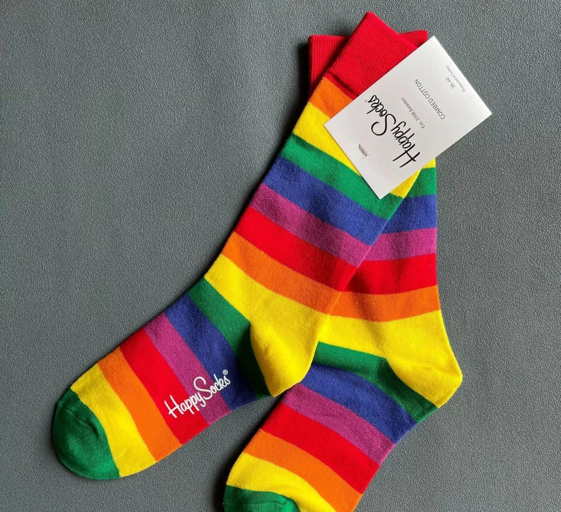 Cheerful Vibes Unisex Crew Socks Colorful Comfort Everyday