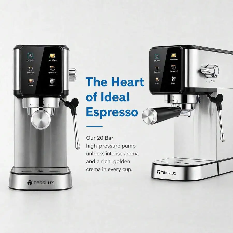 Semi-Automatic Espresso Machine Bar, Dual Boiler System, LCD — product view 2