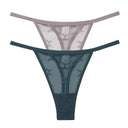 Mesh Elegance Thong Panties Stylish Intimates Set for Women