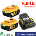 Original DCB200 20V 8000mAh Lithium Battery For Power Tools