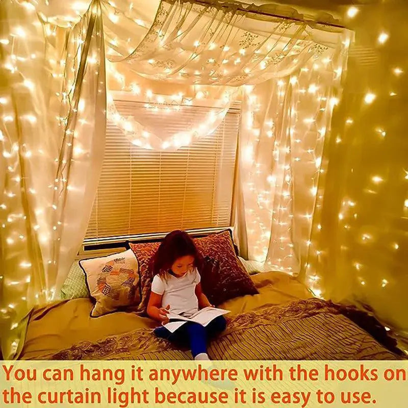 USB LED Fairy Curtain Lights For Home Decor And Festive Use