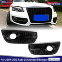 1Pair Black Honeycomb Fog Light Cover Grille Audi Q5 2009-2012