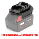 DM18M Battery Convertor Adapter for Milwaukee Makita Tools