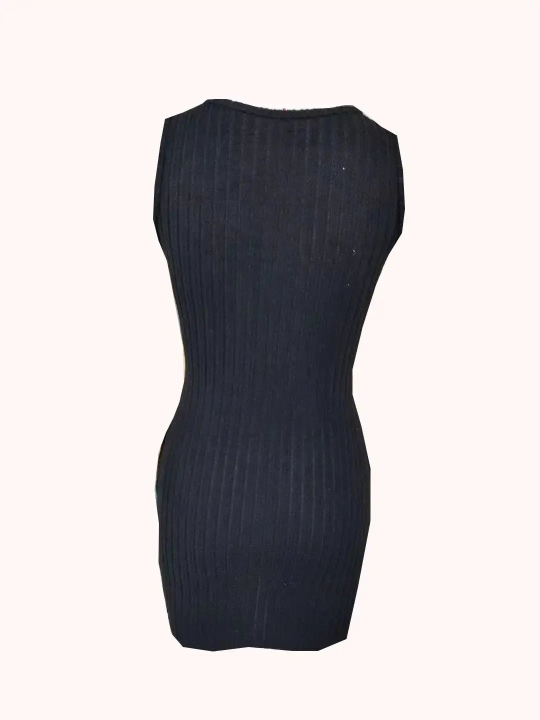 Button Front With Pocket Tank Dress Elegant Sleeveless Bodycon Dress For Spring Summer Women's Clothing