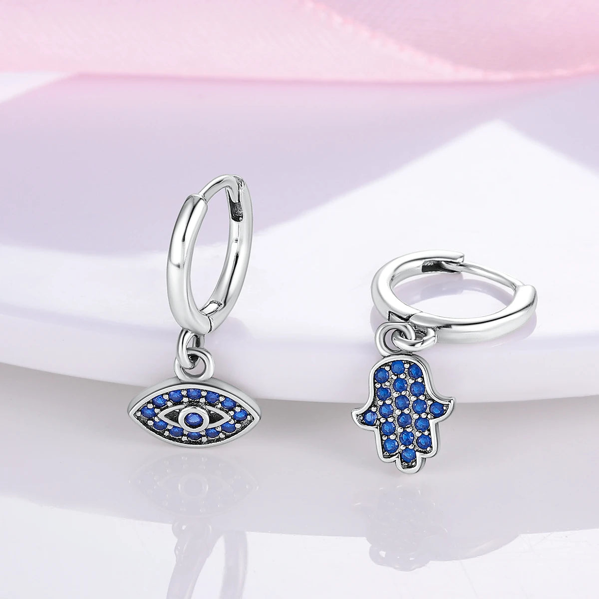 Silver Plated Cubic Zircon Geometric