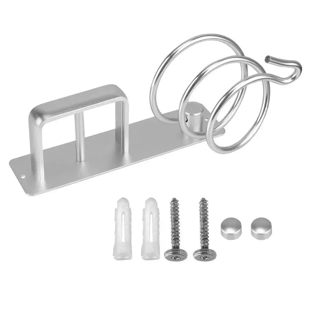 Hair Dryer Organizer Shelf Spiral Design Wall Mount Rack