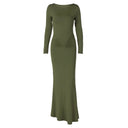 Event-Ready Draped Maxi Dress for Women
