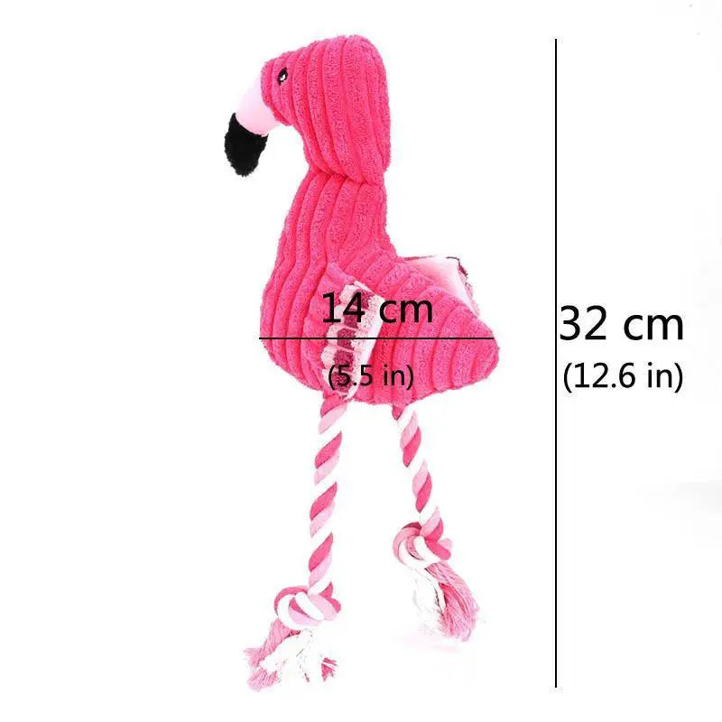 Cute Pink Flamingo Interactive Dog Toy for Playful Dogs