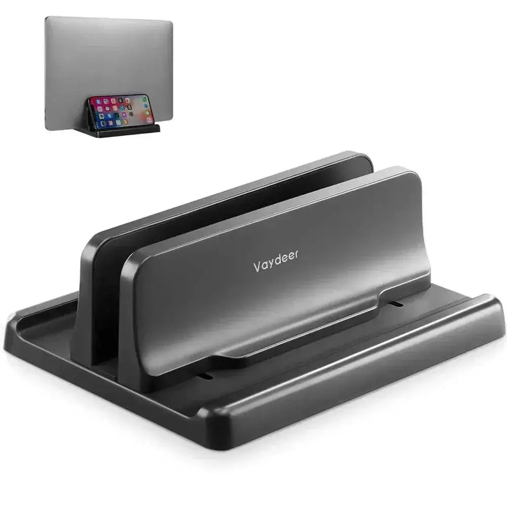 Vertical Laptop Stand Dual Slot Adjustable Dock Space Saver