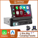 7 Inch CarPlay Android Auto 1 Din MP5 Receiver With Touch Screen Best Car Audio
