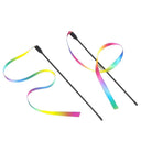 Rainbow Strips Cat Teaser Wand - Fun Interactive Toy