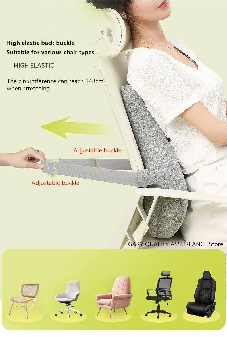Lumbar Support Memory Foam Cushion for Office Chairs Comfort