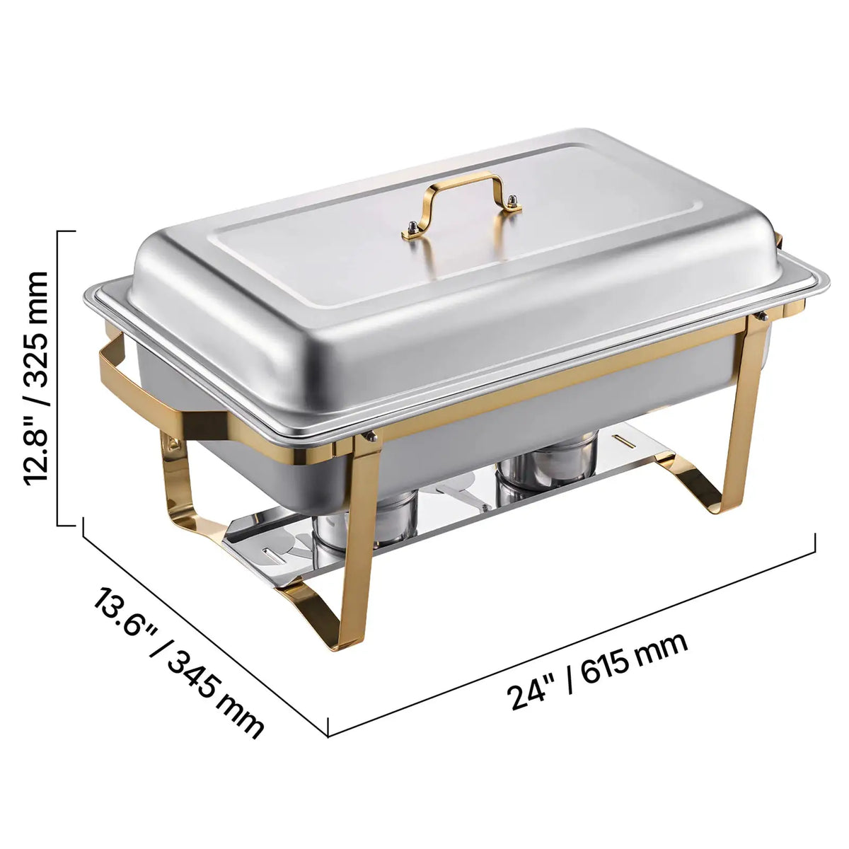 SucceBuy Qt Pack Chafing Dish Buffet Set Stainless Steel Chafer — product view 8