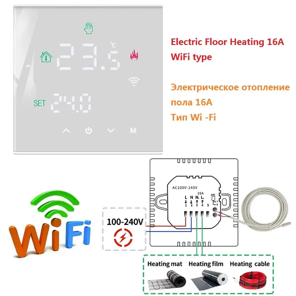 Smart Temperature Remote Controller Tuya WiFi Thermostat — product view 8