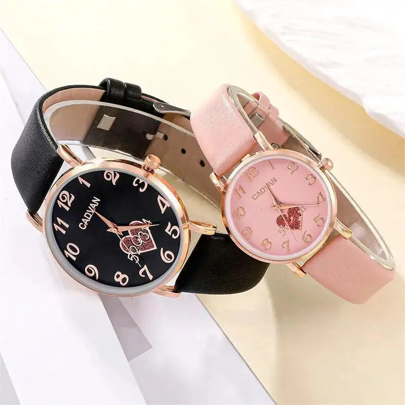 Luxury Leather Quartz Watches For Stylish Couples Set