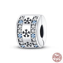 Sterling Silver Winter Snowflake Four Leaf