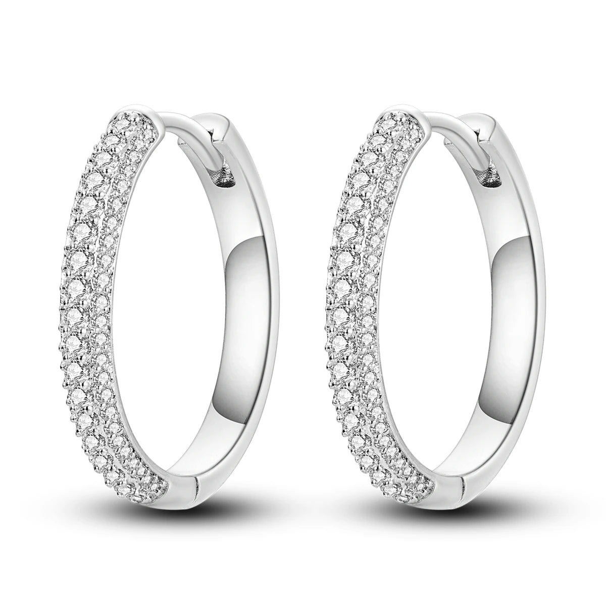 Silver Plated Hoop Earring Pendientes
